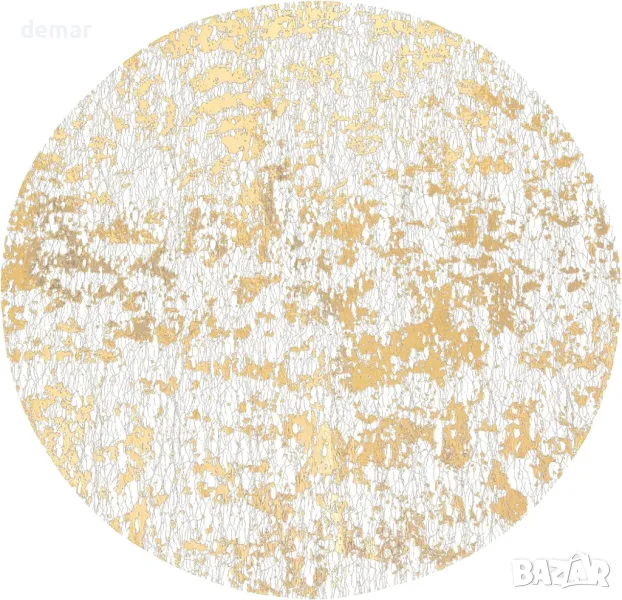 33-сантиметрови златни подложки за еднократна употреба, комплект от 12 броя, кръгли, снимка 1