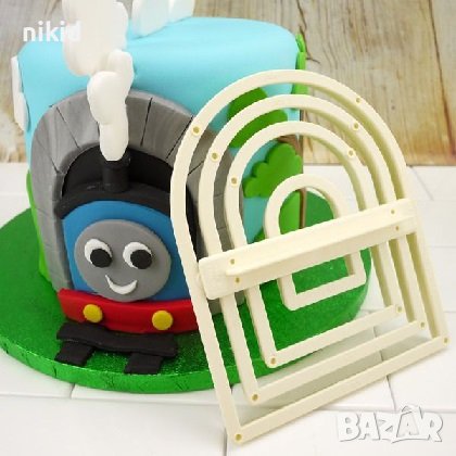 Арка Тунел Врата прозорец рамка пластмасов резец резци форма тесто фондан декор торта, снимка 1