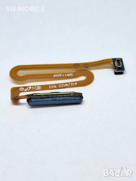 Лентов кабел пръстов отпечатък за Samsung A12/A12 Nacho/A12s A127/M12 син употребяван, снимка 1