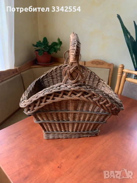 КОШНИК КОШНИЦА ПЛЕТЕН СТАРИНЕН ГОЛЯМ, снимка 1