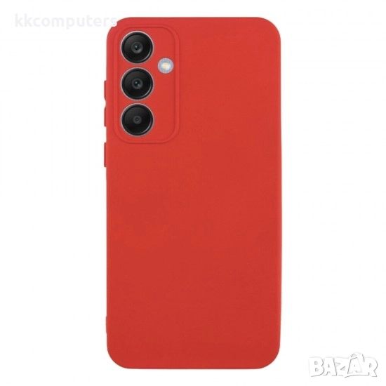 Силиконов кейс bSmart Silicone Soft Cover, За Samsung Galaxy S25 FE, Червен и Протектор, снимка 1