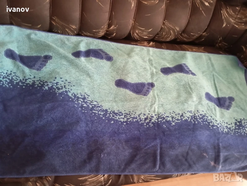 Плажна кърпа морски стъпки, снимка 1