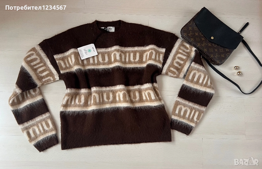 Нов пуловер Miu Miu oversize с етикет, снимка 1