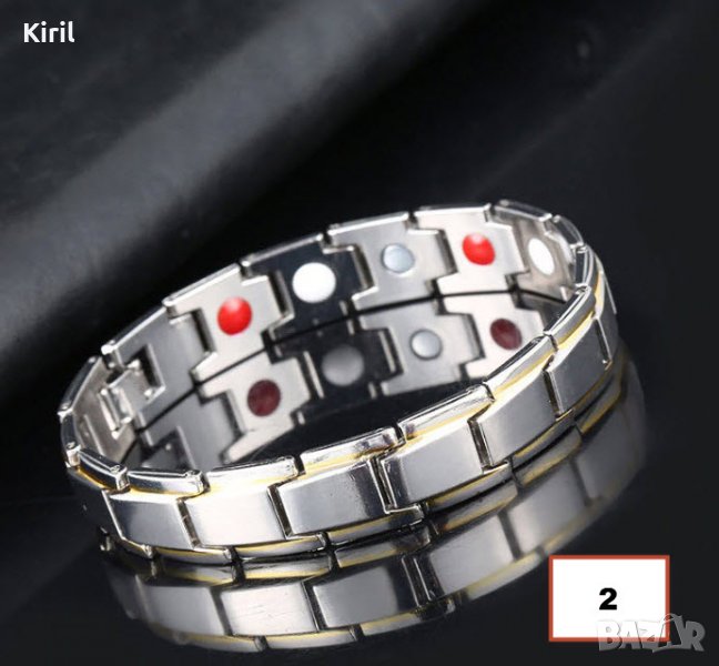 Титаниева магнитна гривна за високо кръвно от неръждаема стомана, снимка 1