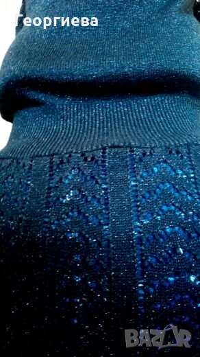 Черна блуза със сребристи нишки👚🍀S,M👚🍀 арт.278, снимка 1