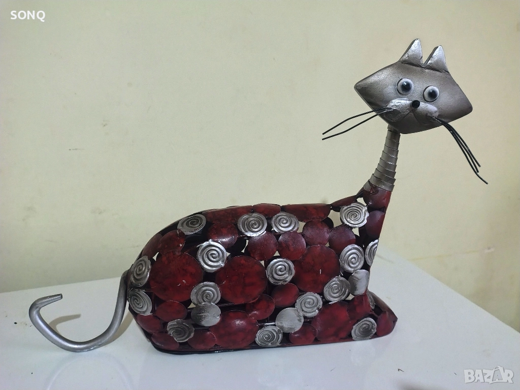 Страхотна Метална Пластика-Котка, снимка 1