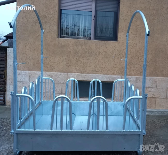 Пасищна хранилка за 12 животни-горещо поцинкована., снимка 1