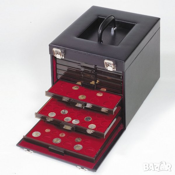 Leuchtturm - CARGO MB 10 Луксозен кожен куфар от естествена кожа за 10 MB кутии, снимка 1