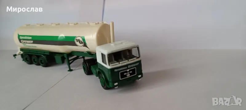 Herpa man 1/87  h0  цистерна тир камион модел, снимка 1