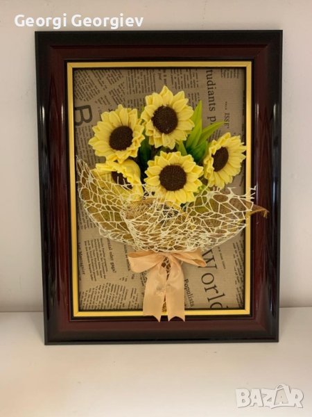 цветя от ароматен глицеринов сапун и Българска роза , снимка 1