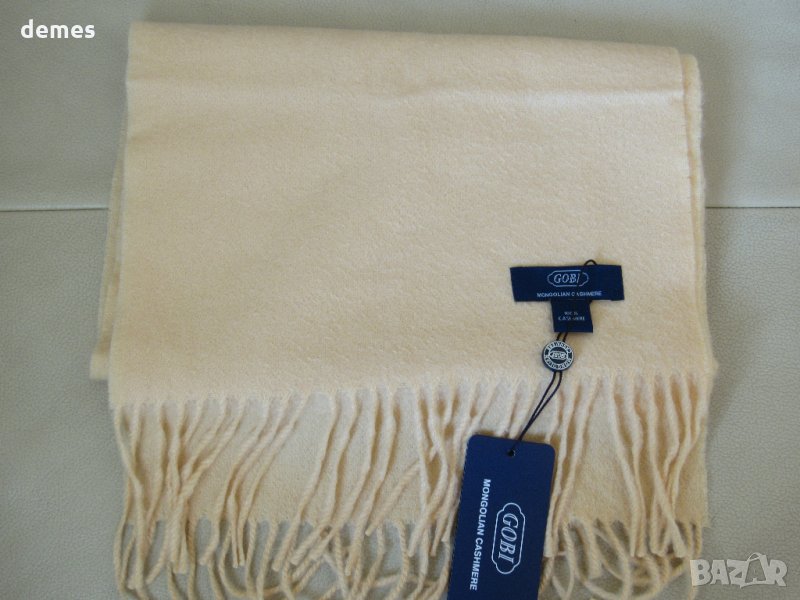  Нов кашмирен пастелно жълт шал GOBI, Монголия, снимка 1