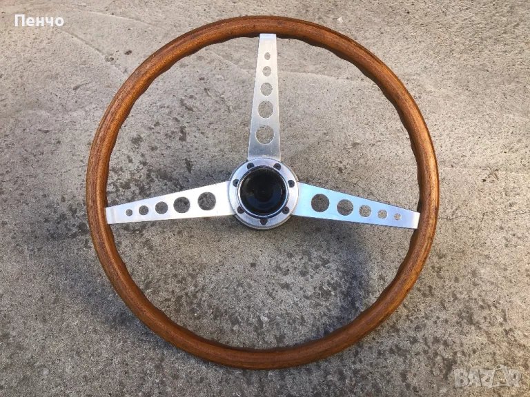 стар дървен спортен волан - 1950/60г. - ОРИГИНАЛ, снимка 1