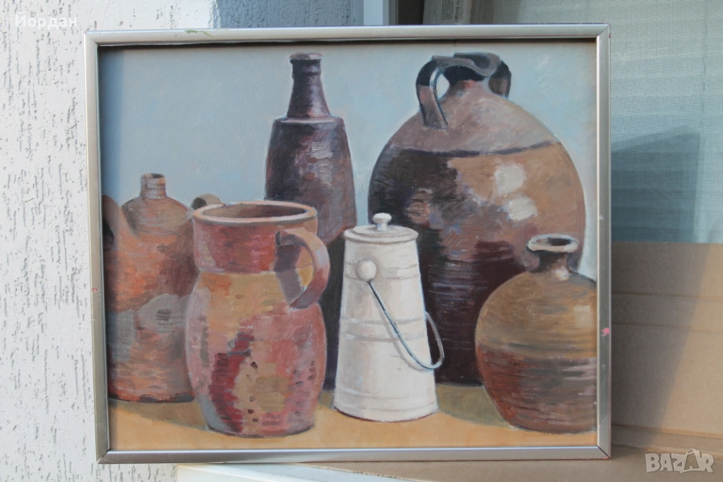 Натюрморт  масло върху платно, снимка 1