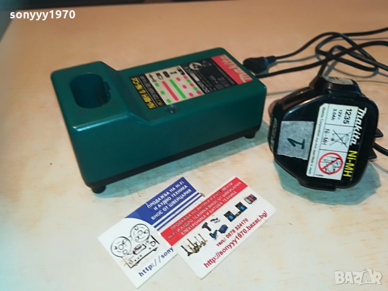 makita charger+battery внос england 1306211028, снимка 1