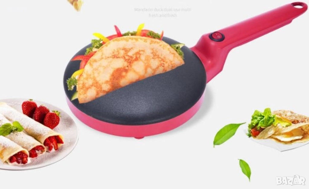 Електрически тиган за палачинки и пролетни рулца, снимка 1