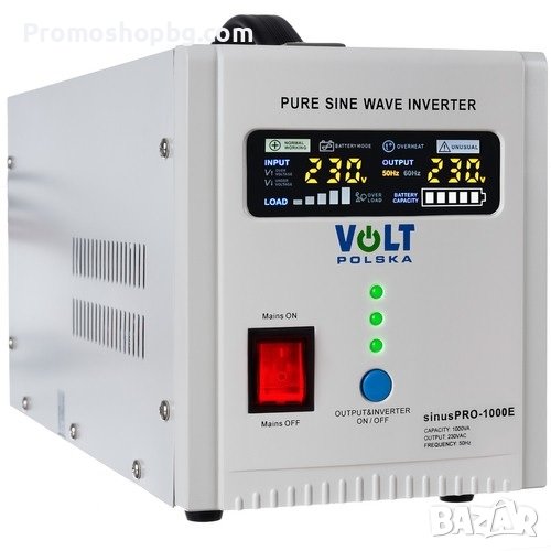 Резервно захранване Инвертор UPS SINUS PRO 1000E, Пълна синусоида, 12V / 230V, снимка 1