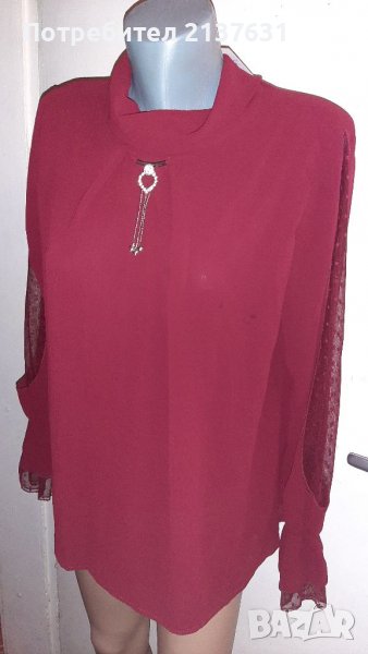 НОВА с Етикет Италианска ДАМСКА  БЛУЗА Размер L  / XL , снимка 1