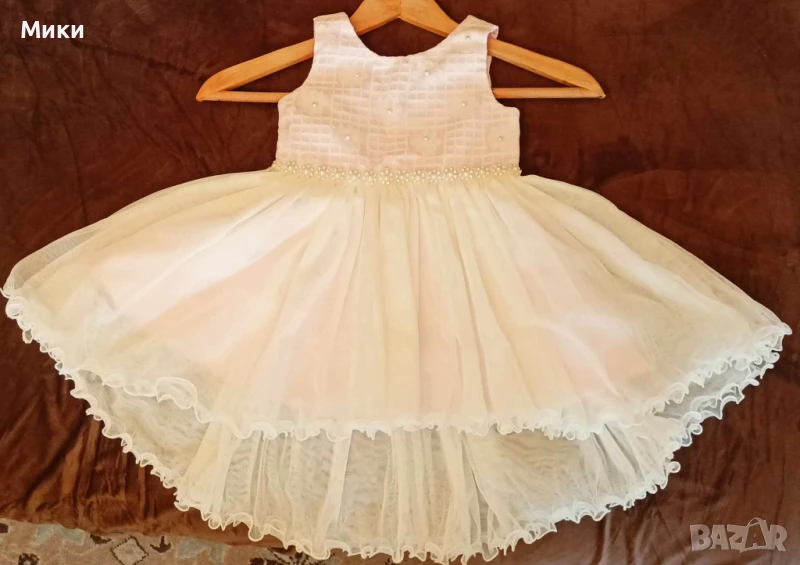 Официална Бебешка рокля за кръщене, рожден ден или шаферка 86-92см, снимка 1