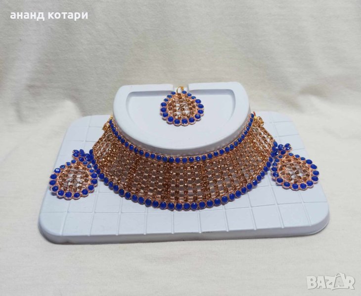 Комплект - колие, обеци, тика-4, снимка 1