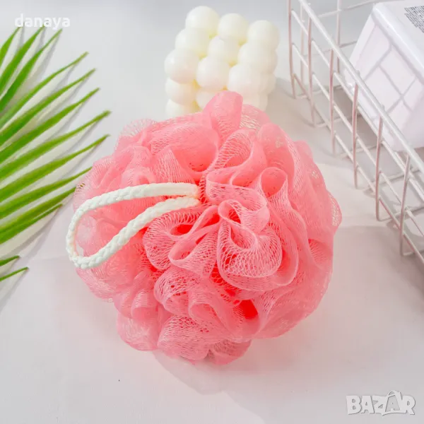 5511 Ексфолираща гъба за баня, едноцветна, 50 гр, снимка 1