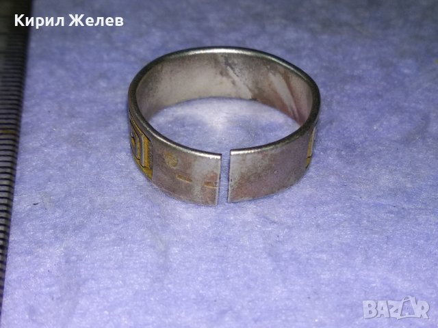 СТАР РЕГУЛИРУЕМ с КЛАСИЧЕСКА ОРНАМЕНТИКА СРЕБЪРЕН ПРЪСТЕН ХАЛКА ВИСОКА ПРОБА СРЕБРО с 2 ПЕЧАТА 40655, снимка 9 - Антикварни и старинни предмети - 43226538