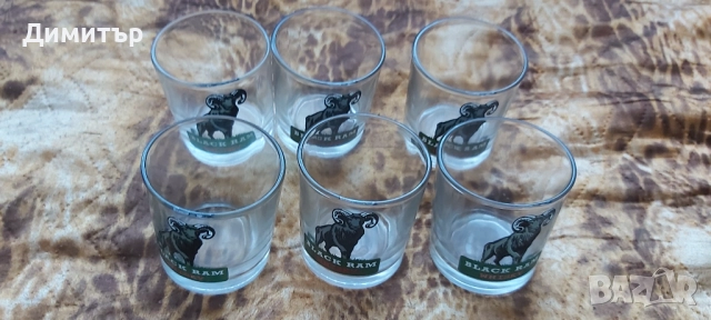 Продавам 6 броя дебелостенни чаши с надпис блек рам уиски , снимка 2 - Чаши - 52943651