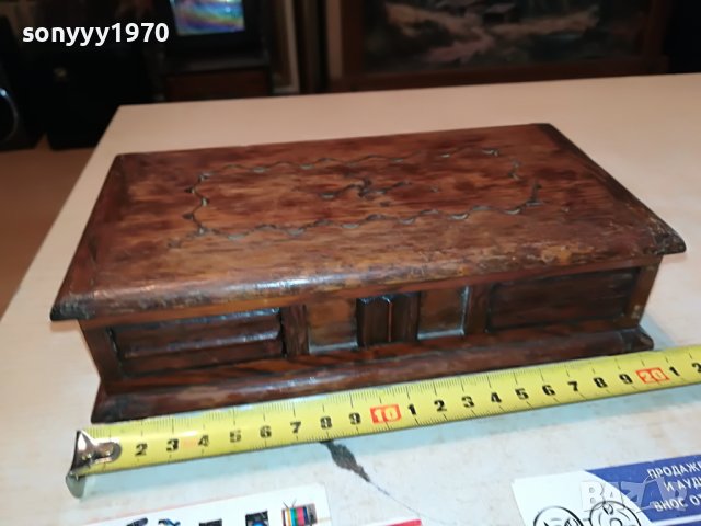 TALLENT-ENGLAND ДЪРВЕНА КУТИЯ С ЛОГО ОТ АНГЛИЯ 0705231127, снимка 5 - Антикварни и старинни предмети - 40616648