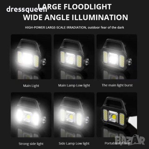 3963  ПРОЖЕКТОР СЪС СОЛАРЕН ПАНЕЛ , снимка 9 - Прожектори - 44908575