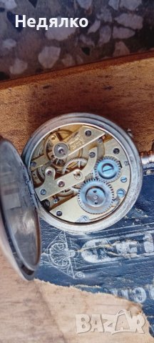 Сребърен,джобен часовник,цветен емайл,швейцарски, снимка 11 - Антикварни и старинни предмети - 43910412