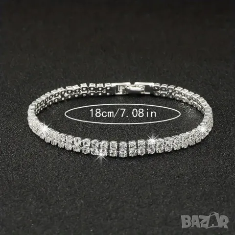 Гривна с бели сапфири, снимка 2 - Гривни - 48473956