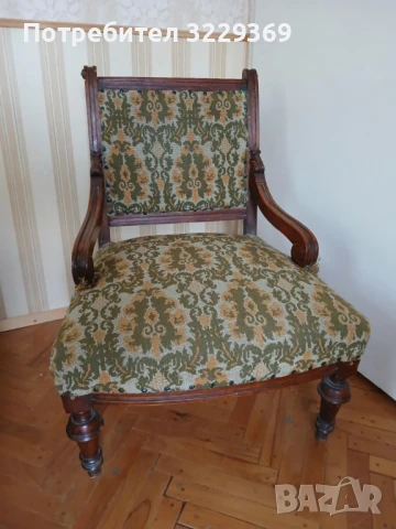 Ретро антика винтидж кресло, снимка 3 - Дивани и мека мебел - 51370942
