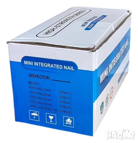 Пирони за пистолет, малки, заряд, прави, Ф7,3x25mm, кутия 100бр., снимка 2 - Други стоки за дома - 50748101