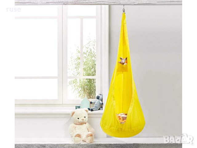 НОВИ! Детски хамак люлка висящо кресло 55x165см 80 кг, снимка 11 - Мебели за детската стая - 40053331