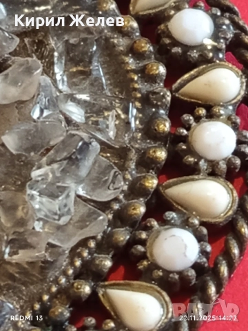 БИЖУ в ФОРМАТА на СЪРЦЕ с ИНКРУСТИРАНИ КРИСТАЛИ и ПЕРЛИ ОРНАМЕНТИРАНО 49884, снимка 5 - Колиета, медальони, синджири - 52502591