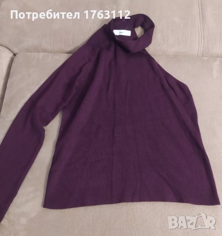 Mango дамска блуза с един ръкав, цвят бордо, M размер, снимка 1