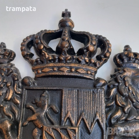 НАЙ ДОБРАТА ОФЕРТА Стар немски баварски метален герб , снимка 4 - Антикварни и старинни предмети - 52619822