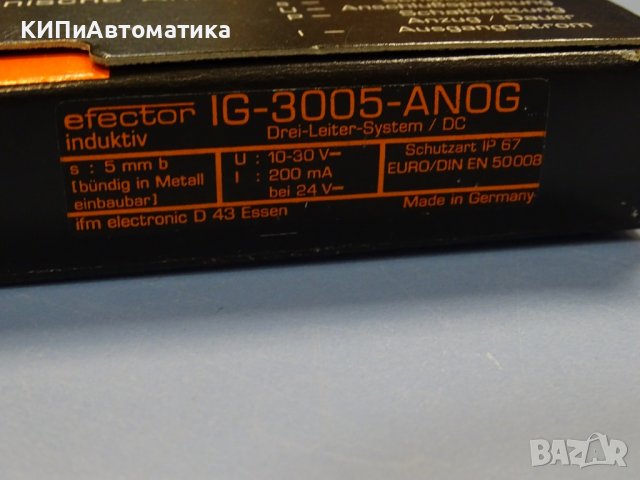 индуктивен датчик Efector IG-3005-ANOG Proximity Switch Inductive, снимка 15 - Резервни части за машини - 37660791