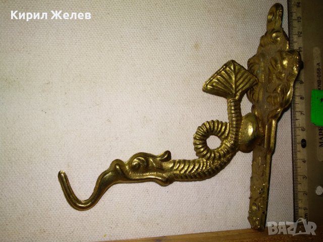 Стара ФИГУРАЛНА БРОНЗОВА РЕТРО ЗАКАЧАЛКА За ПОРТМАНТО / СТЕНА - МИТИЧНО АЗИАТСКО ЧУДОВИЩЕ 41404, снимка 9 - Антикварни и старинни предмети - 43888731