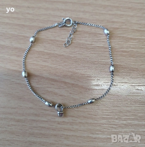 Сребърен пръстен с цирконии и гривна , снимка 5 - Гривни - 53379051