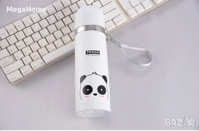 Термос бутилка 500мл с надпис PANDA, снимка 3 - Други стоки за дома - 53399686
