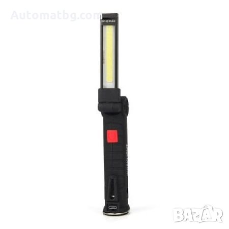 Работна лампа с фенер с чупещо рамо  LED Диодна COB W-52, Акумулаторна, USB-14,5см, снимка 3 - Аксесоари и консумативи - 26729363