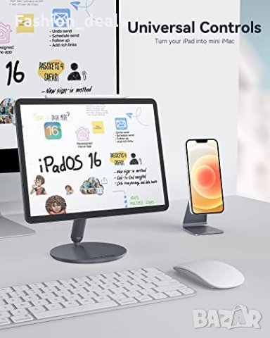 Нова Въртяща се магнитна стойка за iPad алуминиев държач таблет Apple, снимка 5 - Друга електроника - 40708892