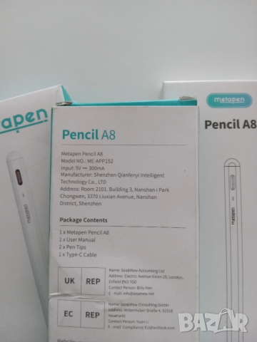 Оригинален стилус Apple Metapen Pencil A8, снимка 3 - Таблети - 52115691
