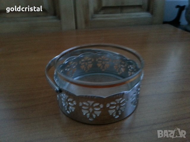 Руска захарница купичка бонбониера ледарка , снимка 4 - Антикварни и старинни предмети - 36696497