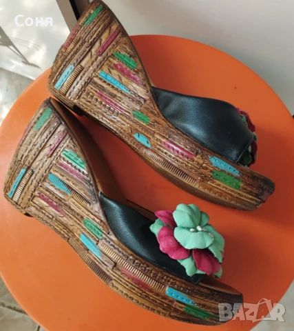 дамски чехли естествена кожа 40 номер, размер, снимка 9 - Чехли - 50774272