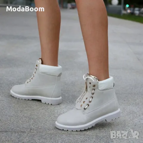 Намалени! Равни боти - Набук, снимка 2 - Дамски боти - 48122214