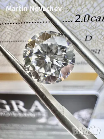 Диамант 2 карата , мойсанит, за бижу и подарък