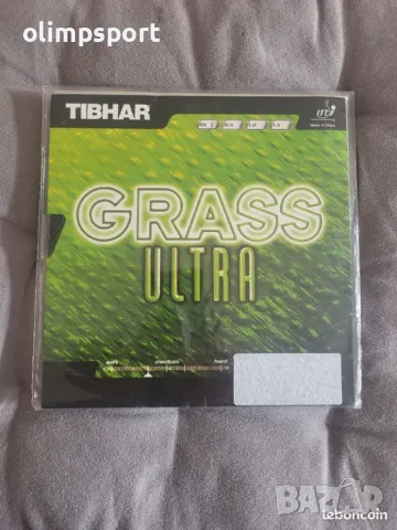 гума за тенис на маса tibhar grass ultra нова дълъг зъб черна ох, червена 1,0мм, червена 1,5мм