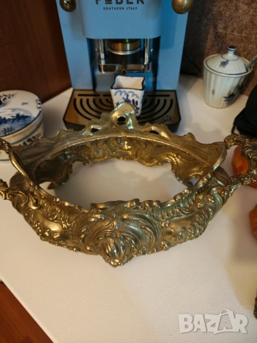 Масивна антикварна  бронзова фруктиера , снимка 14 - Антикварни и старинни предмети - 51769826