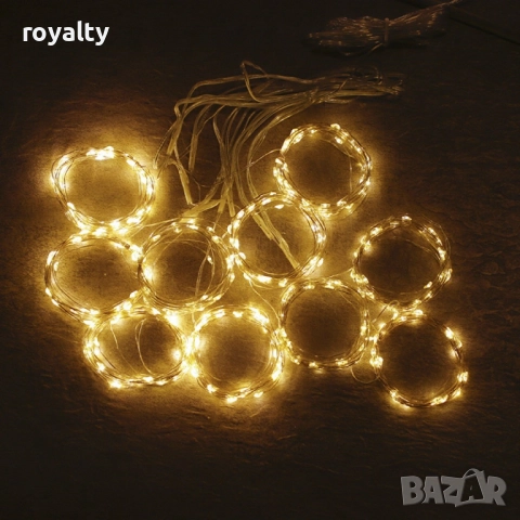 Коледни лампички с 300Led лампи 3 метра на 3 метра ,коледна завеса с дистанционно, снимка 5 - Лед осветление - 52198069